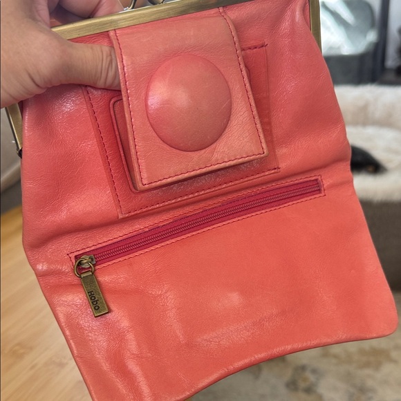 HOBO Pink Leather Frame-Clasp Wallet - Picture 11 of 15